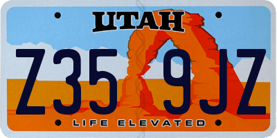 UT license plate Z359JZ