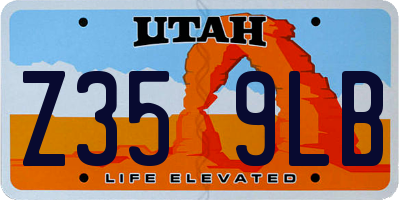 UT license plate Z359LB