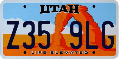 UT license plate Z359LG