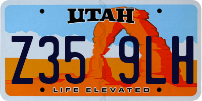 UT license plate Z359LH
