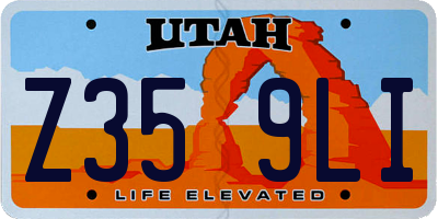 UT license plate Z359LI