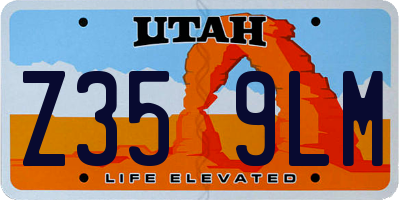 UT license plate Z359LM