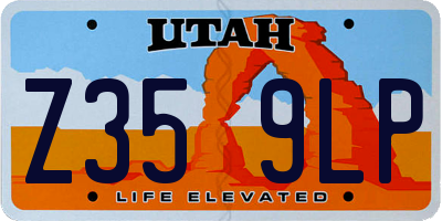 UT license plate Z359LP