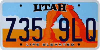 UT license plate Z359LQ
