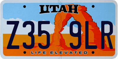 UT license plate Z359LR