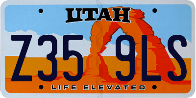 UT license plate Z359LS