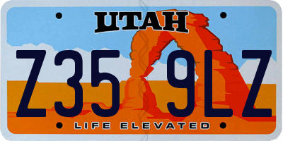 UT license plate Z359LZ
