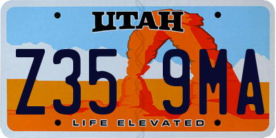 UT license plate Z359MA