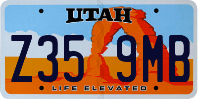 UT license plate Z359MB