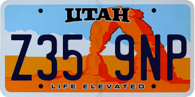 UT license plate Z359NP