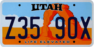UT license plate Z359OX