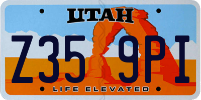 UT license plate Z359PI