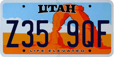 UT license plate Z359QF