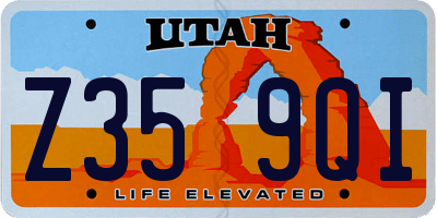 UT license plate Z359QI
