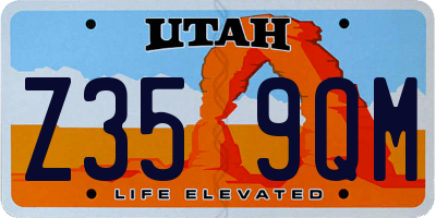 UT license plate Z359QM