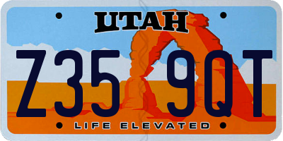 UT license plate Z359QT