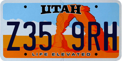 UT license plate Z359RH