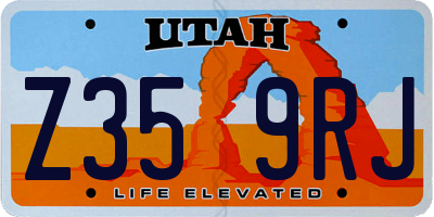 UT license plate Z359RJ