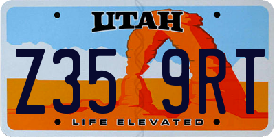 UT license plate Z359RT