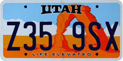 UT license plate Z359SX