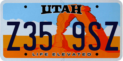 UT license plate Z359SZ