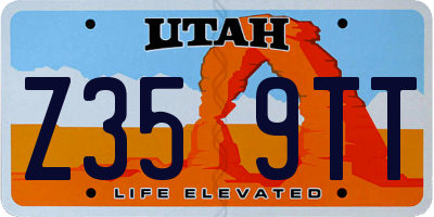 UT license plate Z359TT