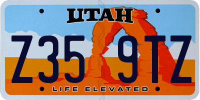UT license plate Z359TZ