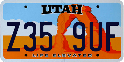 UT license plate Z359UF
