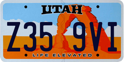 UT license plate Z359VI