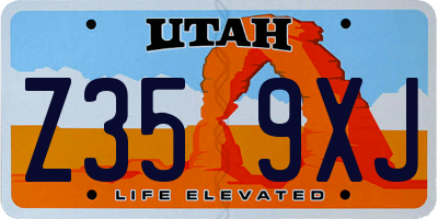 UT license plate Z359XJ