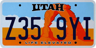 UT license plate Z359YI