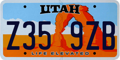 UT license plate Z359ZB