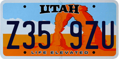 UT license plate Z359ZU