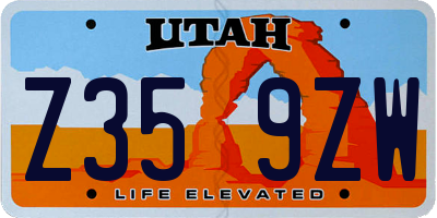 UT license plate Z359ZW