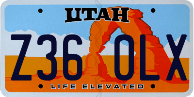 UT license plate Z360LX