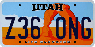 UT license plate Z360NG
