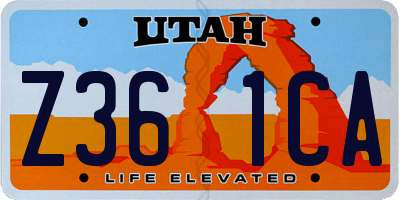 UT license plate Z361CA