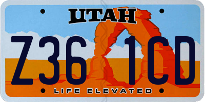 UT license plate Z361CD