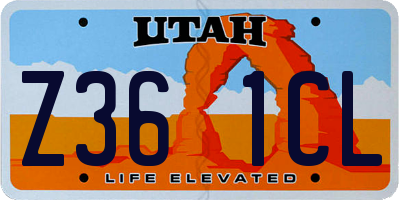 UT license plate Z361CL