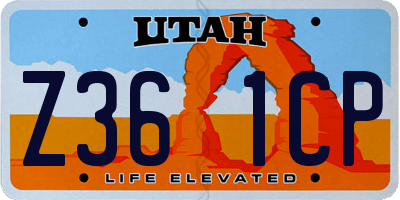 UT license plate Z361CP