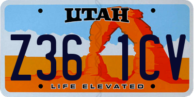 UT license plate Z361CV