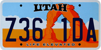 UT license plate Z361DA