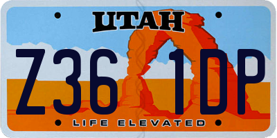 UT license plate Z361DP