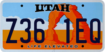 UT license plate Z361EQ