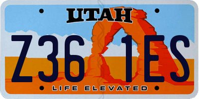UT license plate Z361ES
