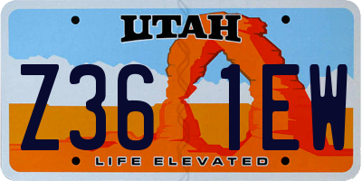 UT license plate Z361EW