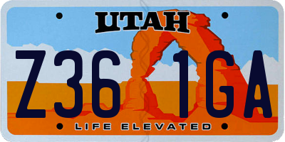 UT license plate Z361GA