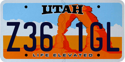 UT license plate Z361GL