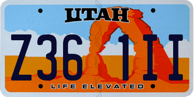 UT license plate Z361II