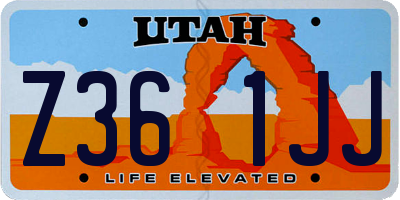 UT license plate Z361JJ